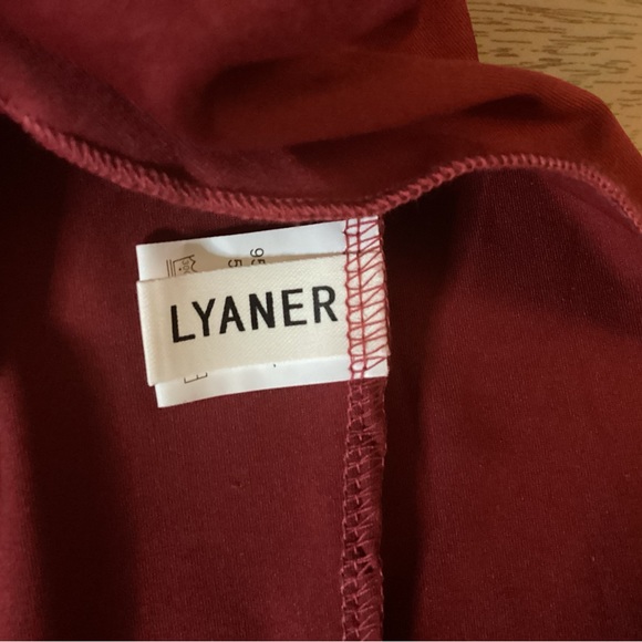 One Off The Shoulder Ruched Wrap Front Split Hem Draped Midi Dress Size Large - Picture 10 of 16